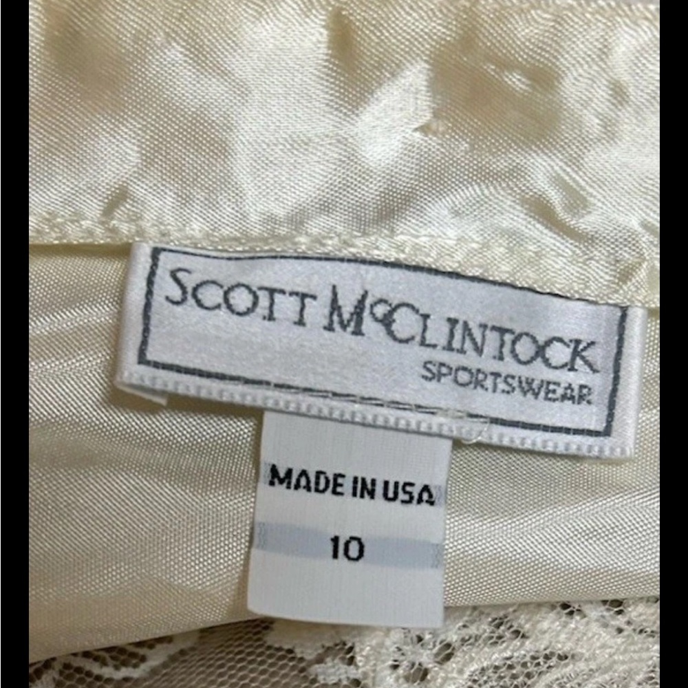 Vintage Scott McClintock blouse Size 10 Lace High Neck Victorian Boho Bridgeton - Picture 7 of 8